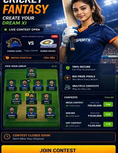 T20 (t20 live score) fantasy cricket & matchday visual 3